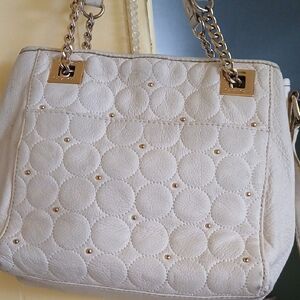 Elegant Cream Quilted Handbag